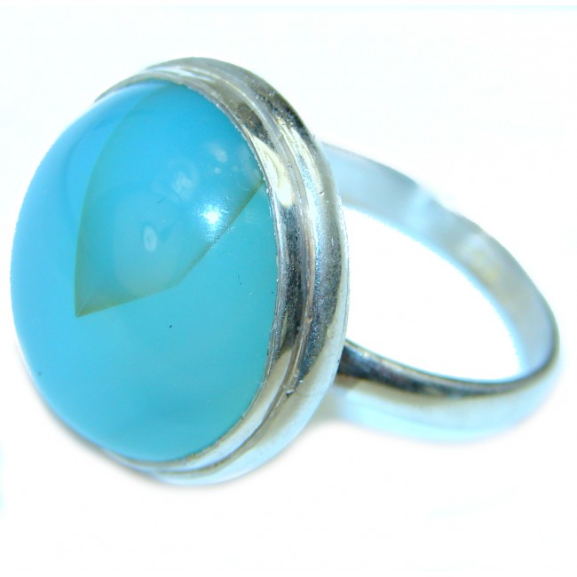 Natural 10.5 ct Aquamarine .925 Sterling Silver handcrafted Ring s. 8 3/4