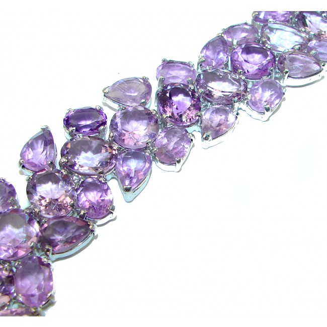 DIVINE Creation authentic Amethyst .925 Sterling Silver handcrafted Bracelet