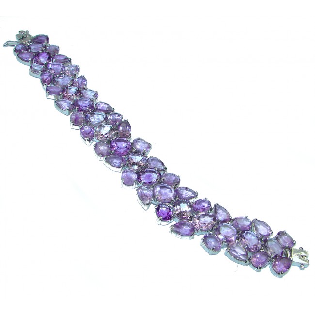 DIVINE Creation authentic Amethyst .925 Sterling Silver handcrafted Bracelet