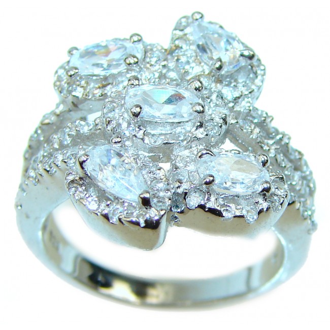White Topaz .925 Sterling Silver ring size 7