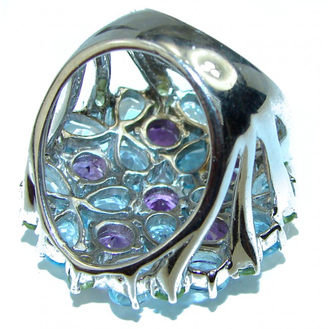Pacifica genuine Swiss Blue Topaz .925 Sterling Silver handcrafted ring size 6
