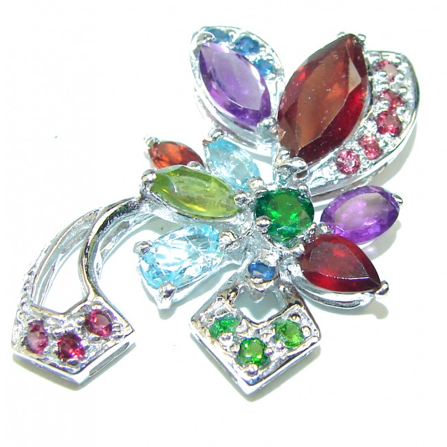 Summer Time authentic Multigem .925 Sterling Silver handcrafted Pendant