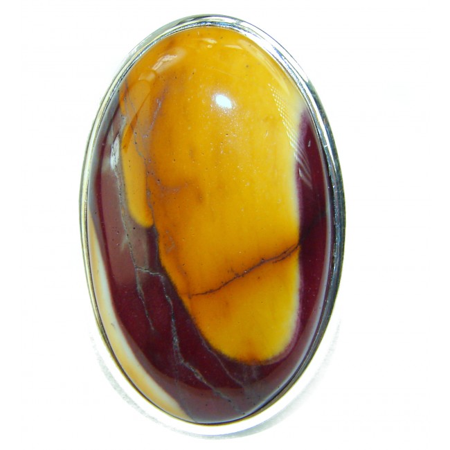 Large Australian Mookaite .925 Sterling Silver Ring size 6 3/4