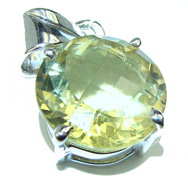 Yellow Cubic Zirconia .925 Sterling Silver Pendant