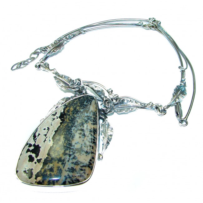 Nature Inspired genuine Ocean Jasper .925 Sterling Silver handmade necklace
