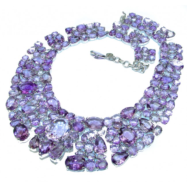 Purple Desire authentic Amethyst .925 Sterling Silver handcrafted necklace