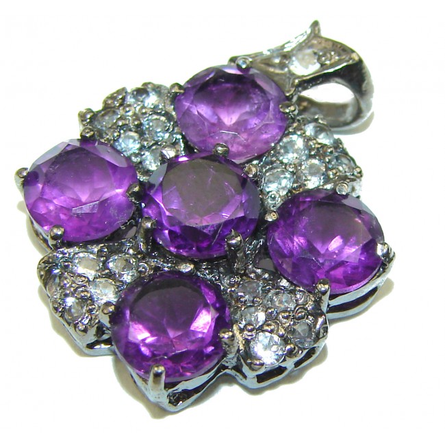 Incredible Amethyst .925 Sterling Silver handcrafted pendant