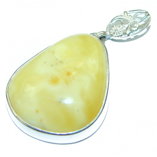 Butterscotch Baltic Amber .925 Sterling Silver handmade pendant