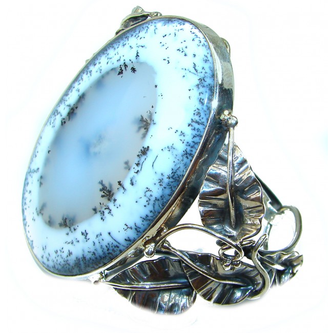 PURE PURFECTION Dendritic Agate .925 Sterling Silver handcrafted Bracelet