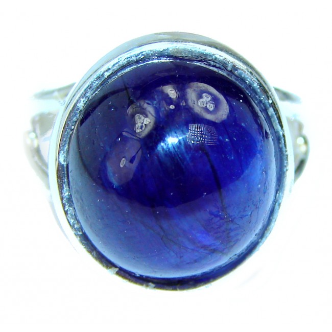 Blue Planet Beauty authentic Sapphire .925 Sterling Silver Ring size 8 1/4
