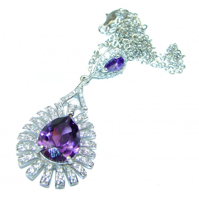 Spectacular Amethyst .925 Sterling Silver handcrafted necklace