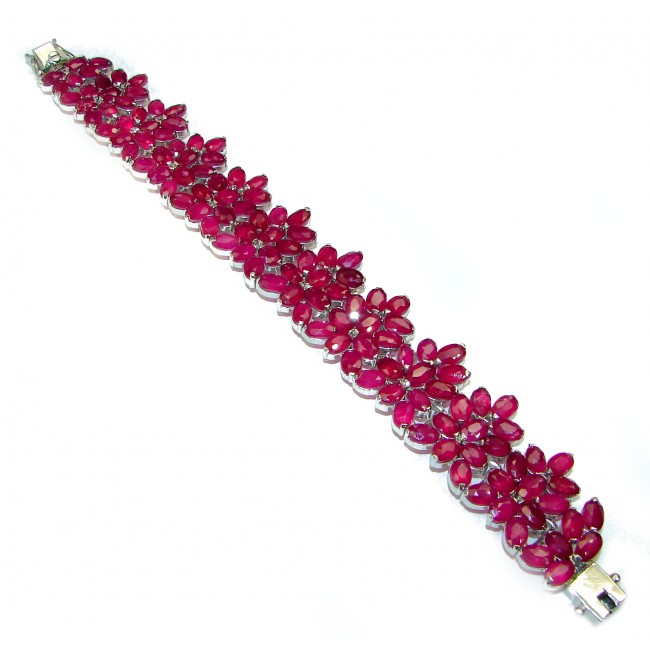 True Passion authentic Ruby .925 Sterling Silver handmade Bracelet