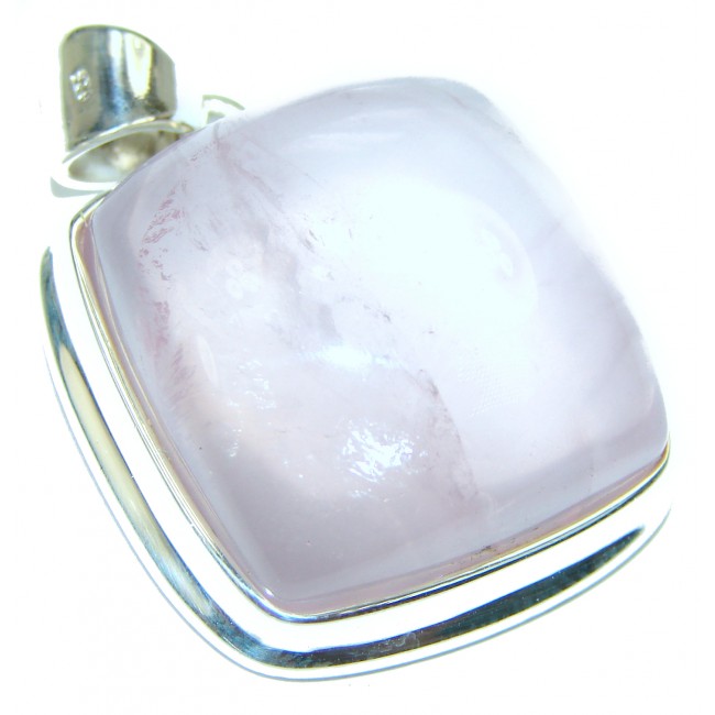 ROSE QUARTZ .925 Sterling Silver handcrafted pendant