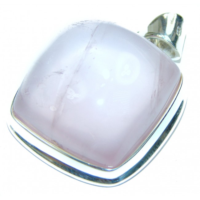 ROSE QUARTZ .925 Sterling Silver handcrafted pendant