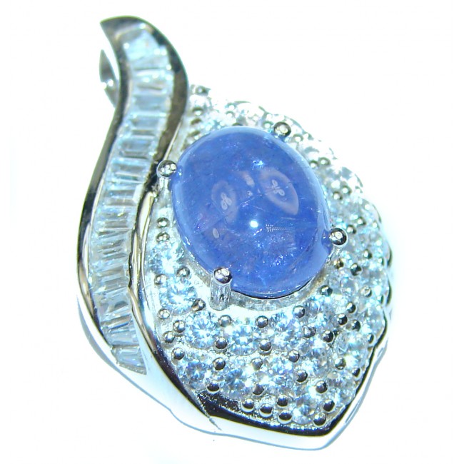 8.2 carat Tanzanite .925 Sterling Silver handcrafted pendant