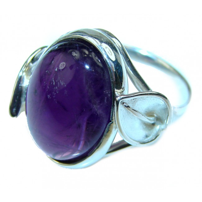 Purple Romance Amethyst .925 Sterling Silver Handcrafted Ring size 8