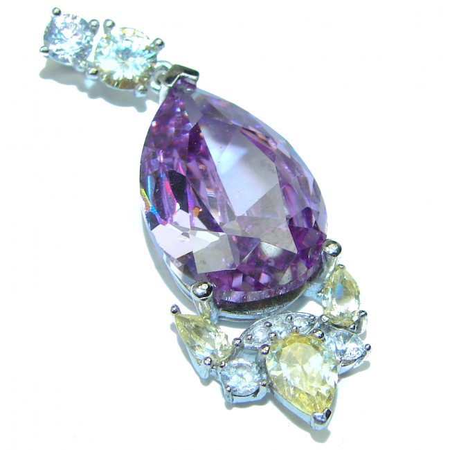 Classy Design Amethyst .925 Sterling Silver handcrafted Pendant