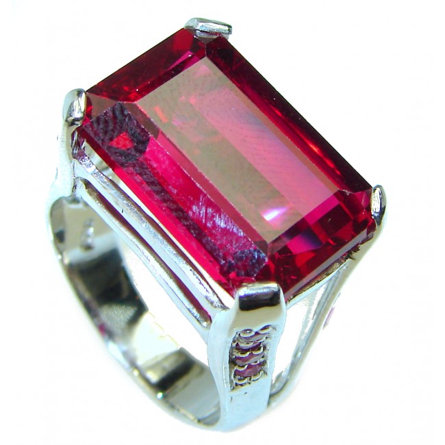 Passionate Love Red Topaz .925 Sterling Silver Ring size 7