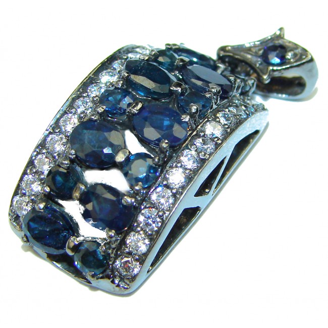 Precious Treasure Sapphire .925 Sterling Silver handmade Pendant