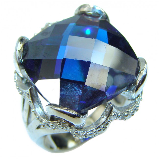Magic Perfection London Blue Quartz .925 Sterling Silver Ring size 7