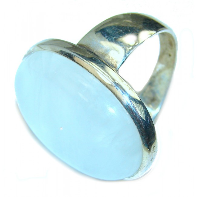 Special Fire Moonstone .925 Sterling Silver handmade ring s. 8 1/2