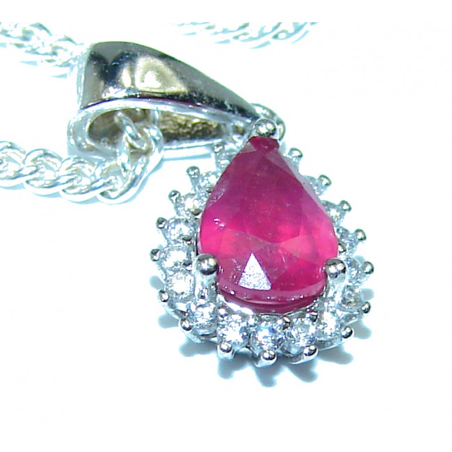 Ruby Sapphire .925 Sterling Silver handmade Necklace