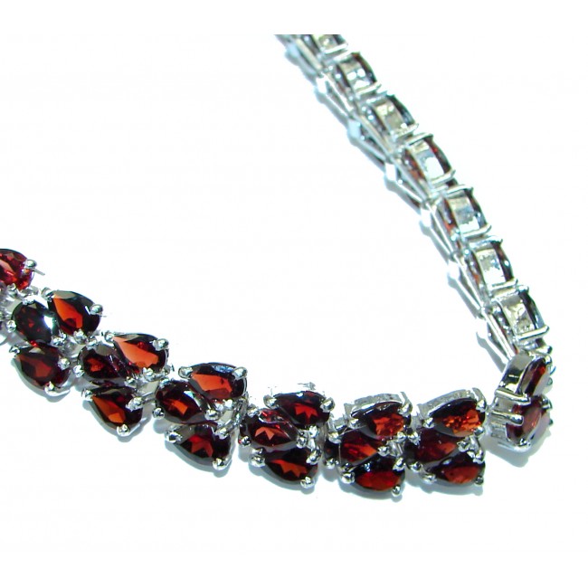 Real Masterpiece authentic Garnet .925 Sterling Silver handcrafted necklace