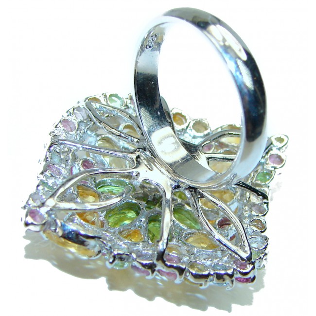 Margot authentic Peridot .925 Sterling Silver handcrafted ring s. 8