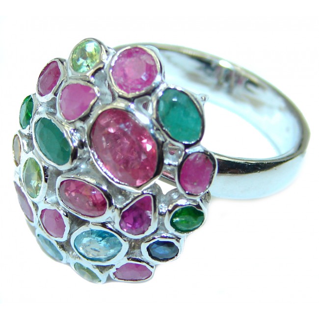 Colorful World Ruby .925 Sterling Silver handmade Ring size 7 1/4