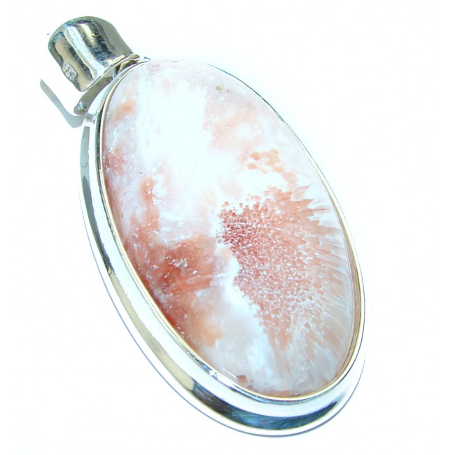 Authentic Pink Opal .925 Sterling Silver handmade Pendant