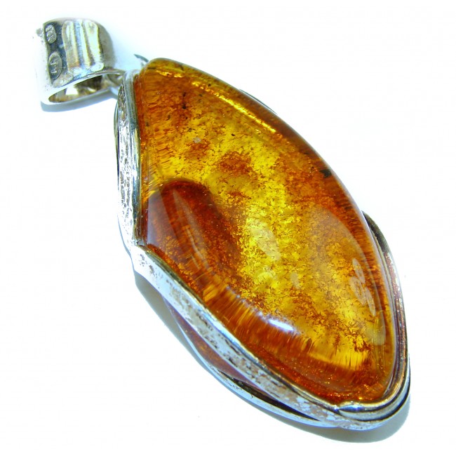 Baltic Amber .925 Sterling Silver handmade Pendant