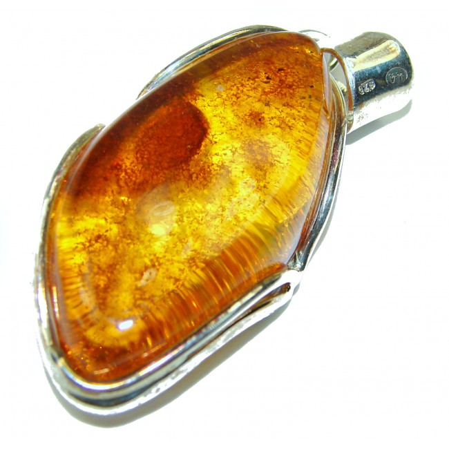 Baltic Amber .925 Sterling Silver handmade Pendant