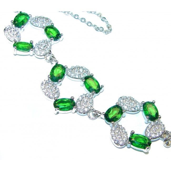 My Heart Natural Chrome Diopside .925 Sterling Silver handcrafted Bracelet