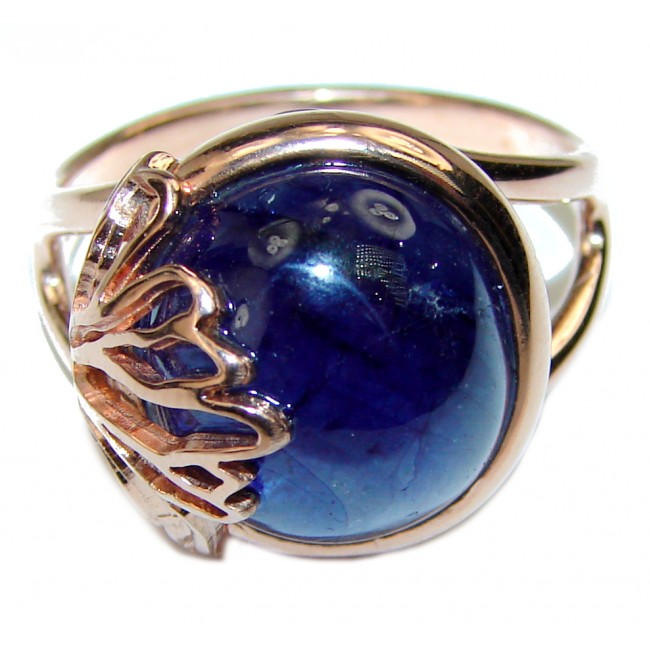 Blue Planet Beauty authentic Sapphire .925 Sterling Silver Ring size 9 3/4