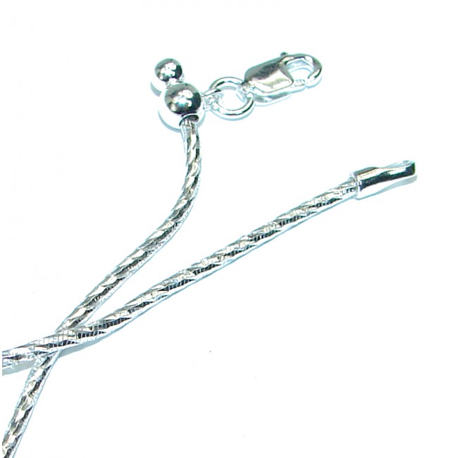 Singapore design Sterling Silver Chain 24'' long, 1.5 mm wide