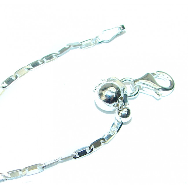 Sterling Silver Italian chain with two silver balls 24" long, 1.5 mm wide