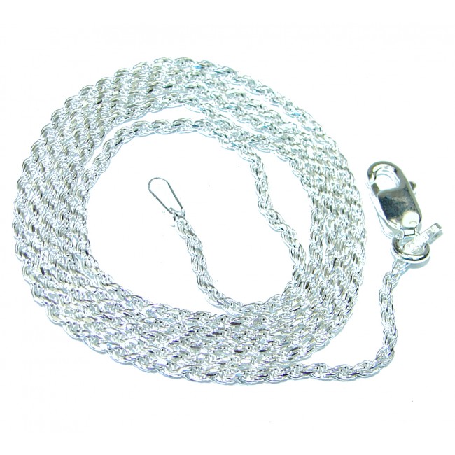 Rope design Sterling Silver Chain 20'' long, 1.5 mm wide