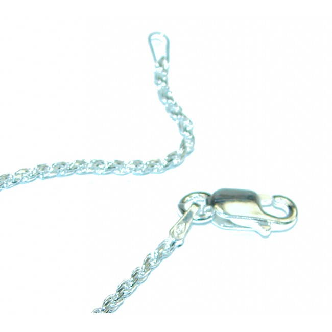 Rope design Sterling Silver Chain 18'' long, 1.5 mm wide
