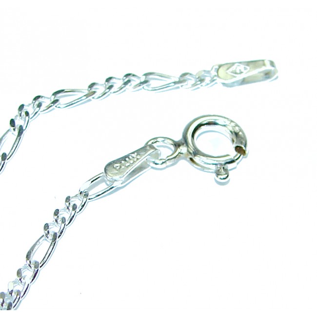 Figaro design Sterling Silver Chain 18'' long, 2.5 mm wide