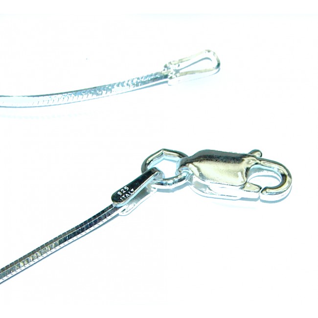 8 Sided Snake .925 Sterling Silver Chain 18'' long, 1.5 mm wide