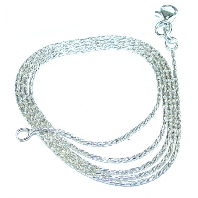 Real Snake .925 Sterling Silver Chain 20'' long, 1.5 mm wide