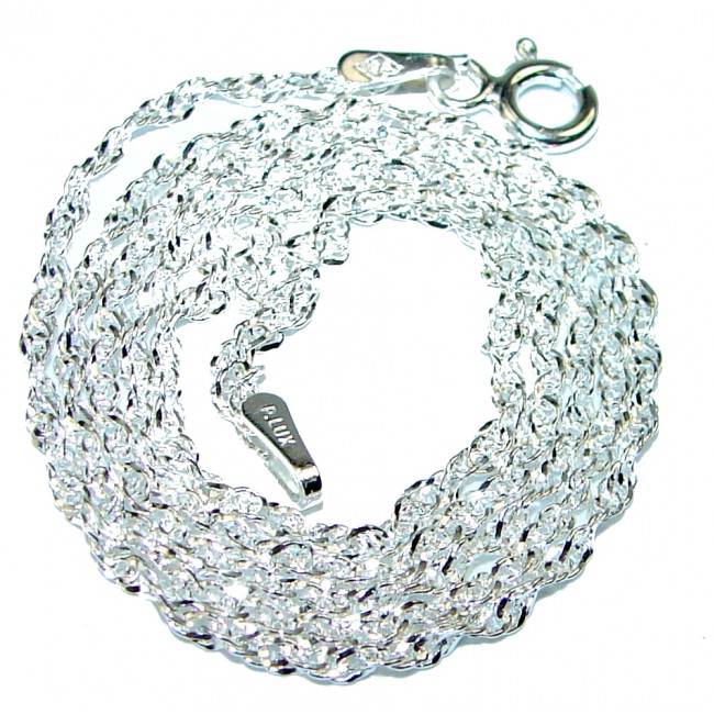 Singapore design Sterling Silver Chain 20'' long, 2 mm wide