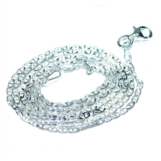 Figaro design Sterling Silver Chain 16'' long, 3 mm wide