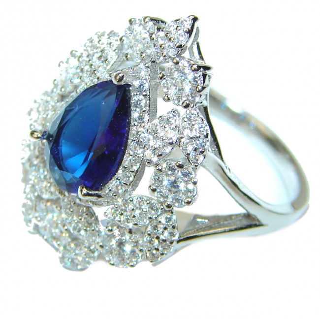 Magic Perfection London Blue Topaz .925 Sterling Silver Ring size 7 1/2