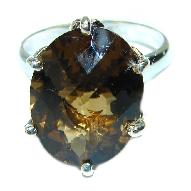 Beautiful Smoky Topaz .925 Sterling Silver Ring size 6 1/2