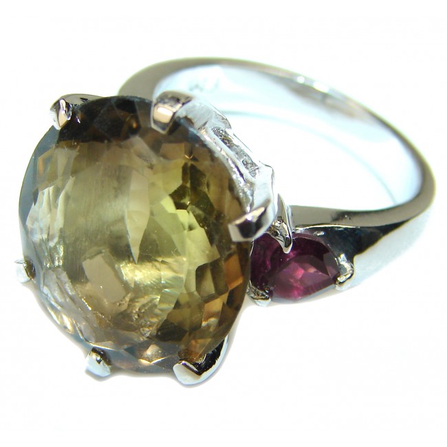 Beautiful Smoky Topaz .925 Sterling Silver Ring size 7