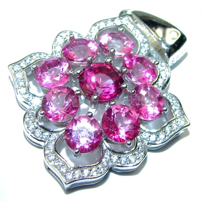 Genuine Pink Kunzite .925 Sterling Silver handcrafted pendant