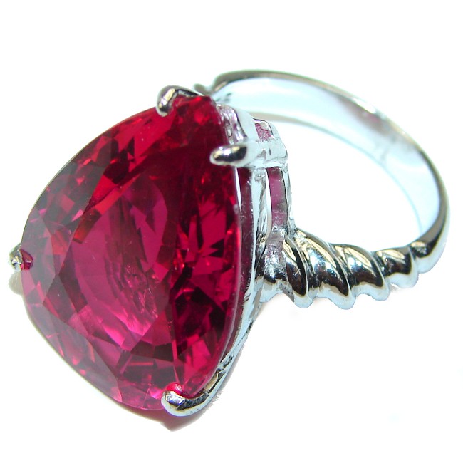 Passionate Love Red Topaz .925 Sterling Silver Ring size 6 1/2