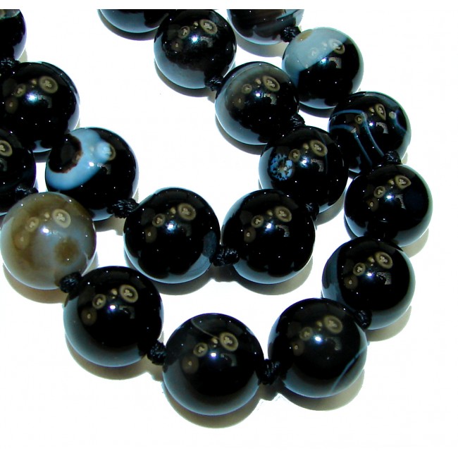 59.5 grams Rare Unusual Natural Onyx Beads NECKLACE