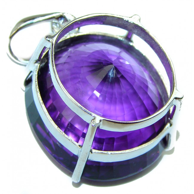 Classy Design 36.5 carat Amethyst .925 Sterling Silver handcrafted Pendant